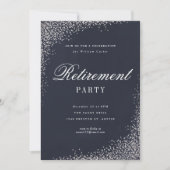 Invitation Fête de retraite élégante avec écriture à feuille  (Devant)