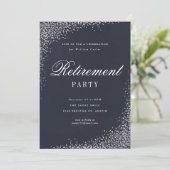 Invitation Fête de retraite élégante avec écriture à feuille  (Debout devant)