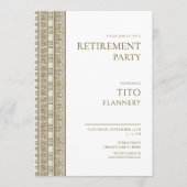Invitation Fête de retraite élégante en Grèce (Devant)