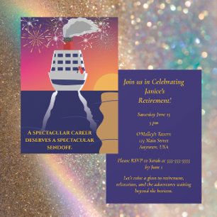 Invitation Fête de retraite en croisière