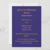 Invitation Fête de retraite en croisière (Dos)