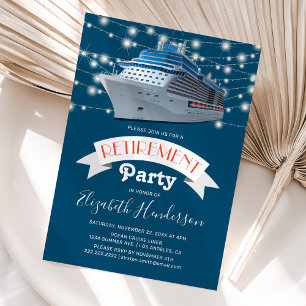 Invitation Fête de retraite en croisière Paquebot