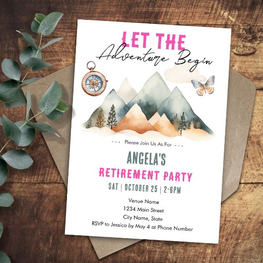 Invitation Fête de retraite : l'aventure commence