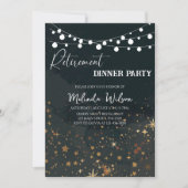 Invitation Fête de retraite Luxe Galaxie (Devant)