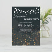 Invitation Fête de retraite Luxe Galaxie (Debout devant)