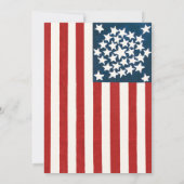 Invitation Fête de retraite militaire avec drapeau américain  (Dos)
