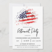 Invitation Fête de retraite militaire moderne (Devant)