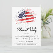 Invitation Fête de retraite militaire moderne (Debout devant)