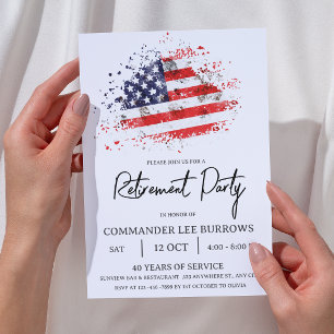 Invitation Fête de retraite militaire moderne