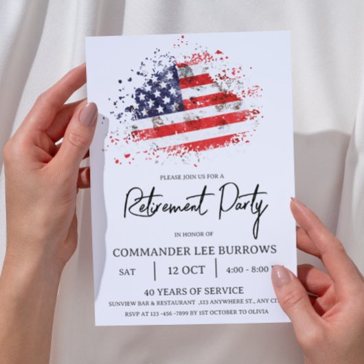 Invitation Fête de retraite militaire moderne