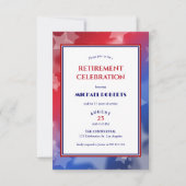 Invitation Fête de retraite militaire patriotique américaine (Devant)