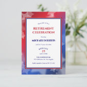 Invitation Fête de retraite militaire patriotique américaine (Debout devant)