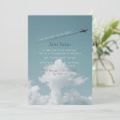 Invitation Fête de retraite ou d'anniversaire de pilote uniqu (Debout devant)