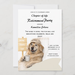 Invitation Fête de Retraite – Plus de Voyages, Plus d'Amuseme