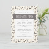 Invitation Fête de retraite pour cerf de campagne (Debout devant)