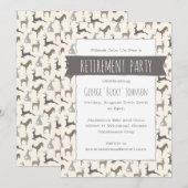 Invitation Fête de retraite pour cerf de campagne (Devant / Derrière)