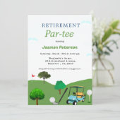 Invitation Fête de retraite pour un golfeur moderne (Debout devant)