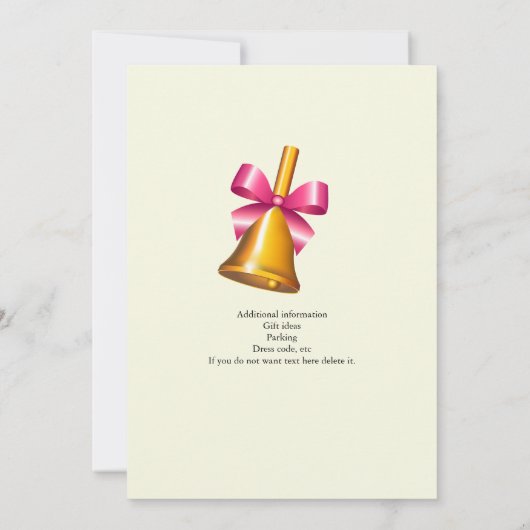 Invitation Fête de retraite Professeurs Sonnette Classique de (Dos)