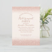 Invitation Fête de retraite Rose Gold (Debout devant)