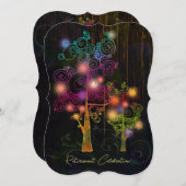 Invitation Fête de retraite Rustique du grain de bois Spiral  (Devant / Derrière)