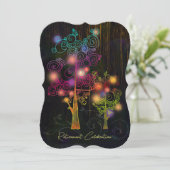 Invitation Fête de retraite Rustique du grain de bois Spiral  (Debout devant)