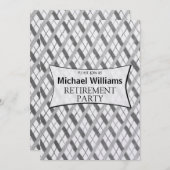 Invitation Fête de retraite simple en gris (Devant / Derrière)