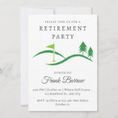 Invitation Fête de retraite Simple Golf (Devant)