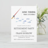 Invitation Fête de retraite sur le thème de la pêche mignonne (Debout devant)