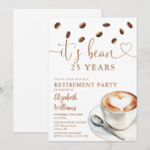 Invitation Fête de retraite sur le thème du café (Devant / Derrière)