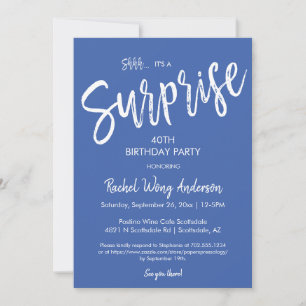 Invitation Fête de retraite surprise Blue Yonder pour anniver