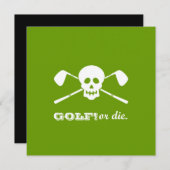 Invitation Fête de Retraite - Thème Golf - Golf ou Mourir ! (Devant / Derrière)