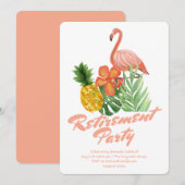 Invitation Fête de retraite tropicale (Devant / Derrière)