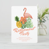 Invitation Fête de retraite tropicale (Debout devant)