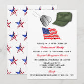 Invitation Fête de retraite unique de l'armée de l'air milita (Devant / Derrière)