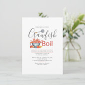 Invitation Fête de réunion de famille avec ébullition d'écrev (Debout devant)