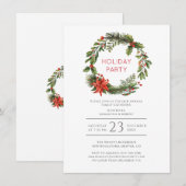 Invitation Fête de Réveillon de Noël en Famille Réunion de Fê (Devant / Derrière)