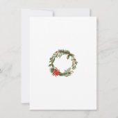 Invitation Fête de Réveillon de Noël en Famille Réunion de Fê (Dos)