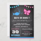 Invitation Fête de révélation de genre Baits ou Bows (Devant)