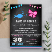 Invitation Fête de révélation de genre Baits ou Bows