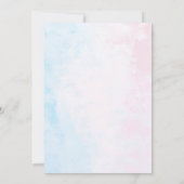 Invitation Fête de révélation de genre bleu ou rose (Dos)