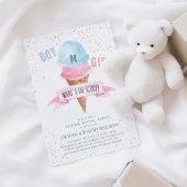 Invitation Fête de révélation de genre de crème glacée