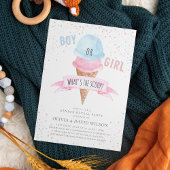 Invitation Fête de révélation de genre de crème glacée