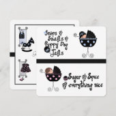 Invitation Fête de révélation de genre de transport rose et b (Devant / Derrière)