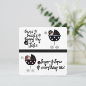 Invitation Fête de révélation de genre de transport rose et b (Debout devant)