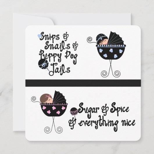 Invitation Fête de révélation de genre de transport rose et b (Devant)