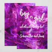 Invitation Fête de révélation de genre garçon ou fille (Devant / Derrière)