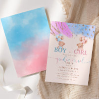 Fête de révélation de genre garçon ou fille bleu e