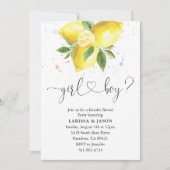 Invitation Fête de révélation de genre Lemons (Devant)