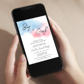 Invitation Fête de révélation de genre pour garçon ou fille m