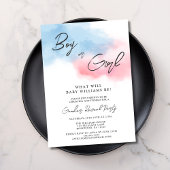 Invitation Fête de révélation de genre pour garçon ou fille m